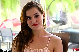 Throated Casey Warner Begs for Cum All Over Her Face After Sloppy Blowjob