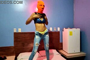 My Heart Races as Brunette Stepsister Seduces Me in Masked Halloween Passion.