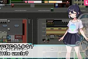i flash outdoor in crossdressing game with machine subtitles
