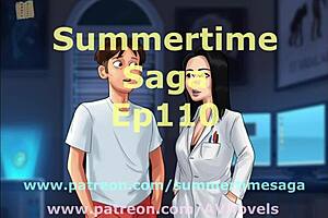 Steamy game walkthrough with hot teacher and her brunette student