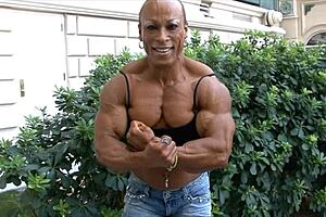 Muscular women biceps