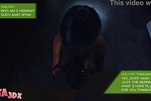 I feel so horny as the blue-haired bitch in Futa3dx craves sucking that futa cock deepthroat style.