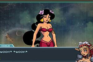 Watch maid ashelin in cosplay slave scene!