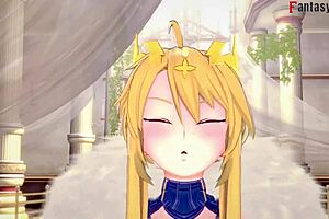 Bold Artoria Pendragon POV in Full FantasyKing3 Hentai Action