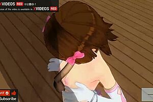 Wow, uncensored hentai with idol ear-licking 3P on stage!