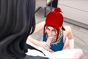 My goth girlfriend in The Sims 4 Futa part 1