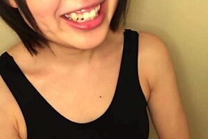 in the bath with japanese teen student in homemade scene 🛁