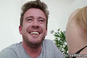 Tall Blonde Wife Emily Ross Spends Time With Her Husband