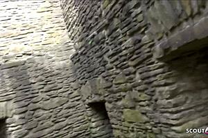 redhead latina teen gets fucked outdoor at scout69 meeting with big cock 😍