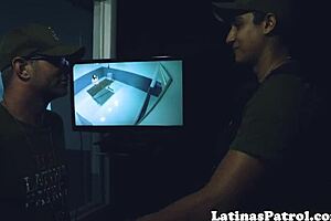 Latina immigrant cocksucking US officer 😏