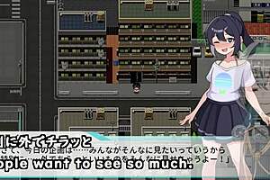 i flash outdoor in crossdressing game with machine subtitles