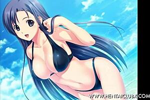 Anime girls in ecchi style