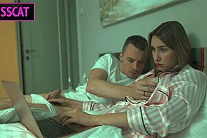 Step mom gets distracted and gives rough big cock handjob