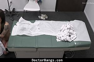 teen gets intimate exam from doctor 😏 blowjob and orgasm