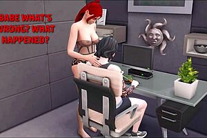 Goth Girlfriend's Futanari Encounter in Sims 4