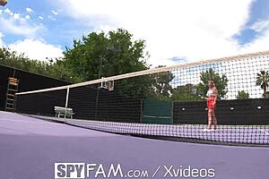 Step Bro Teaches Step Sis Tennis, But Ends with Monster Cock Doggystyle and Cumshot!
