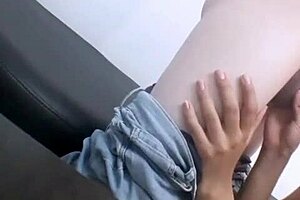 Petite teen sucks and gets cum in her mouth in class