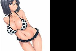 Anime girls in ecchi style