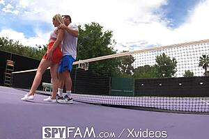 Step Bro Teaches Step Sis Tennis, But Ends with Monster Cock Doggystyle and Cumshot!
