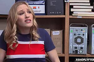 shoplyfter teen 18+ bent over, drilled by lp officer in missionary cowgirl riding, facial on virgin tits