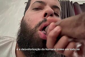 Bearded Man Sucks 41 Cocks - Full Video on Red