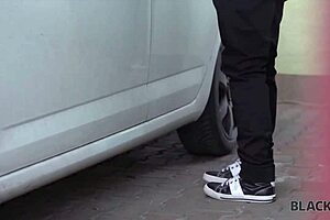 Oh wow, that ebony teen got the wrong man for a big black cock job!