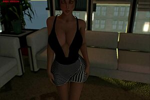 Edwina masturbates with anal toys on oiled feet