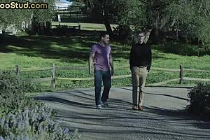 A hairy bear has a three woman experience with foot fetish and barebacking with two twink boys