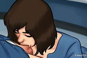 Kimmytoons Sucks Big Cock Behind Front Desk At Work In Summertime Saga