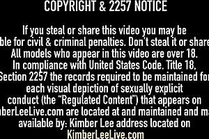 Sweet step sister Kimber Lee gives handjob to her step brother in POV.