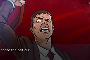 Secretary receives a call to her vagina in cartoon sex scene!