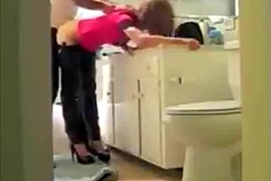 French Brunette Feels Intense Passion In Kitchen With Neighbor