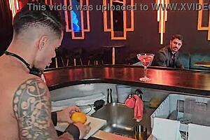 free first 6 minutes of raw gay cocktail interview with muscular bodybuilder