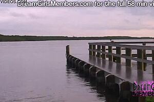 Dream Girl in Bikini Flashes Wet T-Shirt Outdoors in Florida