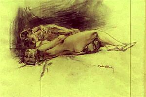 vintage erotic comic drawings from retro era