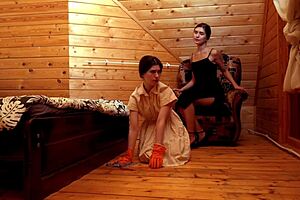 rich bitch and husband dominate humble housekeeper with blowjobs and creampies