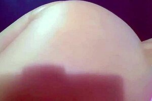 pretty latina girlfriend shows off her big ass before giving a sloppy blowjob.