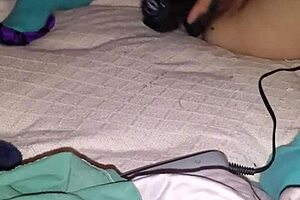 Solo Play with Rabbit Toy in Hairy Session