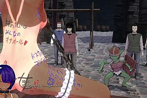 ricca uses magic dildo in 3d hentai game uncensored