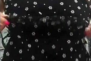 busty beauty in black outfit and curves