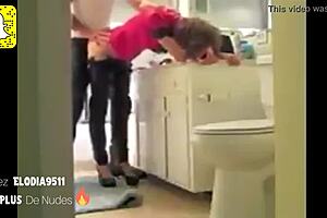 French Brunette Feels Intense Passion In Kitchen With Neighbor