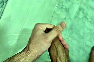 A young and amateur guy from the USA spanks a girl and ejaculates in the bathroom