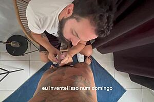 Bearded Man Sucks 41 Cocks - Full Video on Red