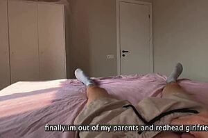 hot redhead kim possible fucks blowjob moaning shaved pussy 😈