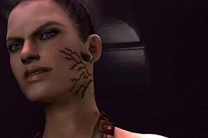 Holy shit, futa Excella shoves her monster cock into Jill Valentine!