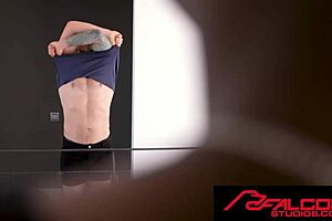 Sweet juicy hunk feels intense pleasure from big uncut cock bareback