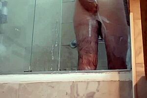 Gay voyeur catches mature men banging hard in public sauna