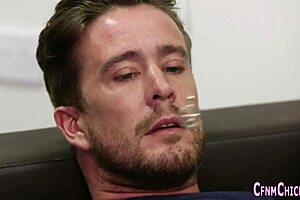 British CFNM threesome with cum and handjob