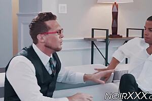 Watch this businessman anally fuck the young hunky black guy