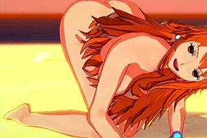 nami's horny and begging you to peel off her tight jeans for doggystyle action 😈